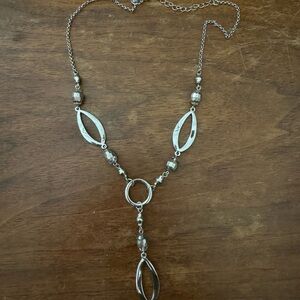 Lia Sophia Escapade Y drop silver necklace